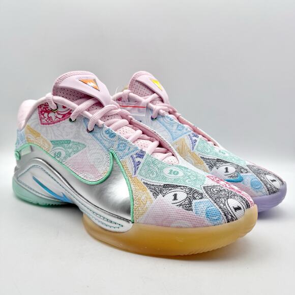 Nike Monopoly LeBron XXII 22 QS Currency Athletic Shoes Mens 10 White Pink NIB main image 6